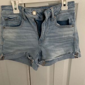 light wash shorts